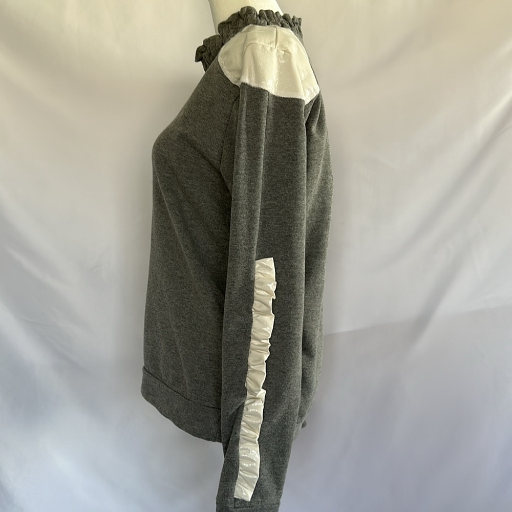 Paolo Casilini Women’s Sweater Top Gray/White